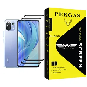 Waily Nice Pergas Glass MIX002 Screen Protector For Xiaomi Mi 11 Lite Pack Of 2