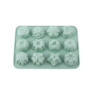 قالب شکلات مدل میکس قلب گل 12 خانه