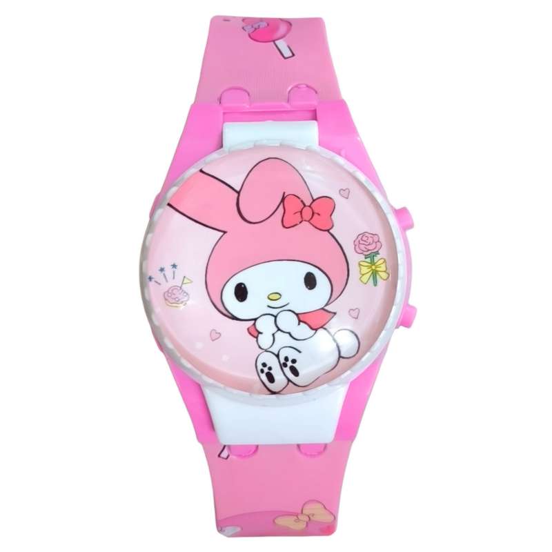 ساعت مچی دیجیتال مدل بند سیلیکونی قاب چرخان طرح بانی خرگوش