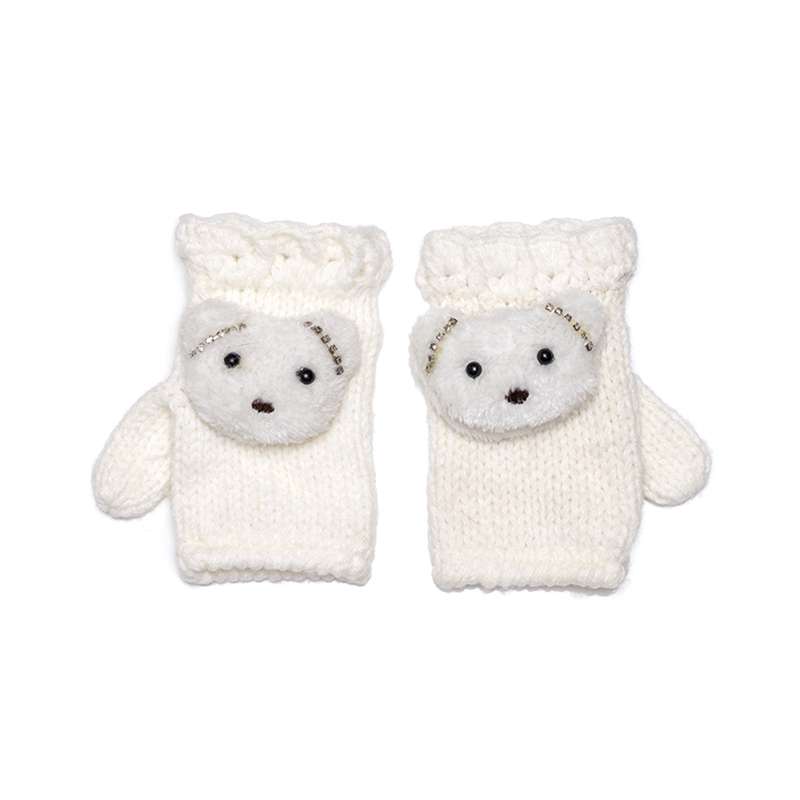دستکش بافتنی دخترانه مدل Bear