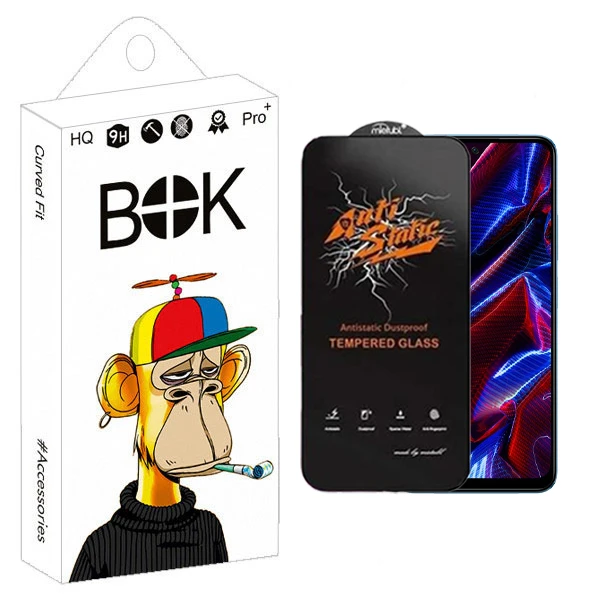 محافظ صفحه نمایش بوک مدل Antistatic Guard مناسب برای گوشی موبایل شیائومی Redmi note 12 4G / 12 5G / note 12R Pro / poco X5