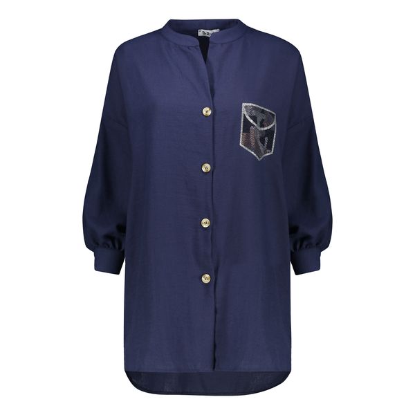 مانتو زنانه مدل G-696 رنگ سرمه ای