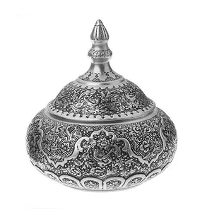 شکلات خوری قلمزنی طرح گل و مرغ