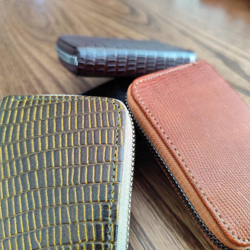 جاکارتی مدل آکاردئونی چرم طبیعی لزار کد Sch-Lz1