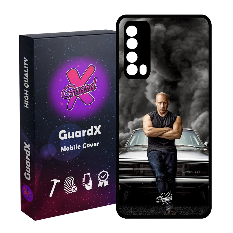 کاور گارد ایکس طرح Vin Diesel مدل Glass10183 مناسب برای گوشی موبایل هوآوی Y7A / P Smart 2021