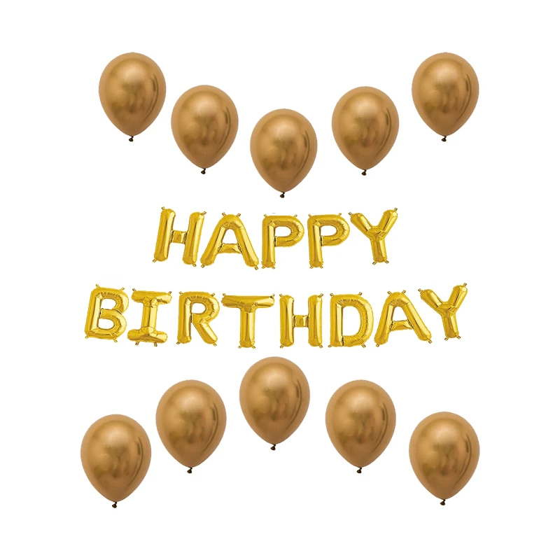 بادکنک فویلی سورتک طرح هپی برث دی کروم پلاس بسته 23 عددی