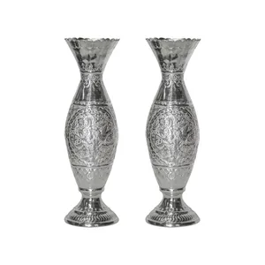 گلدان قلمزنی مسی مدل Mory کد 102بسته 2 عددی