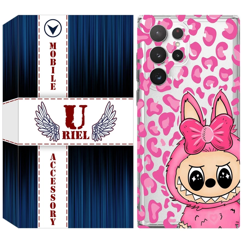 کاور یوریل مدل Clear کد 107 طرح لبوبو Labubu مناسب برای گوشی موبایل سامسونگ Galaxy S22 Ultra