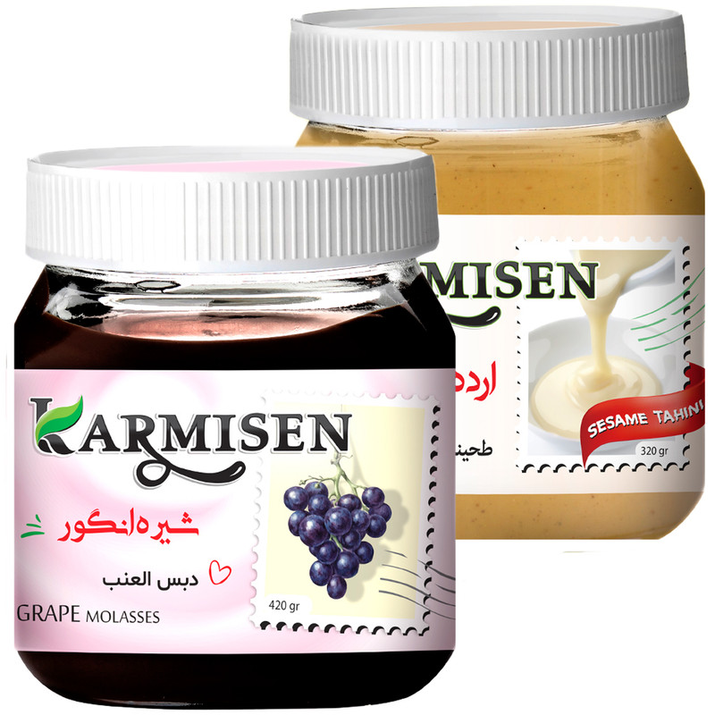 شیره انگور و ارده ممتاز کارمیسن - 420 گرم مجموعه 2 عددی