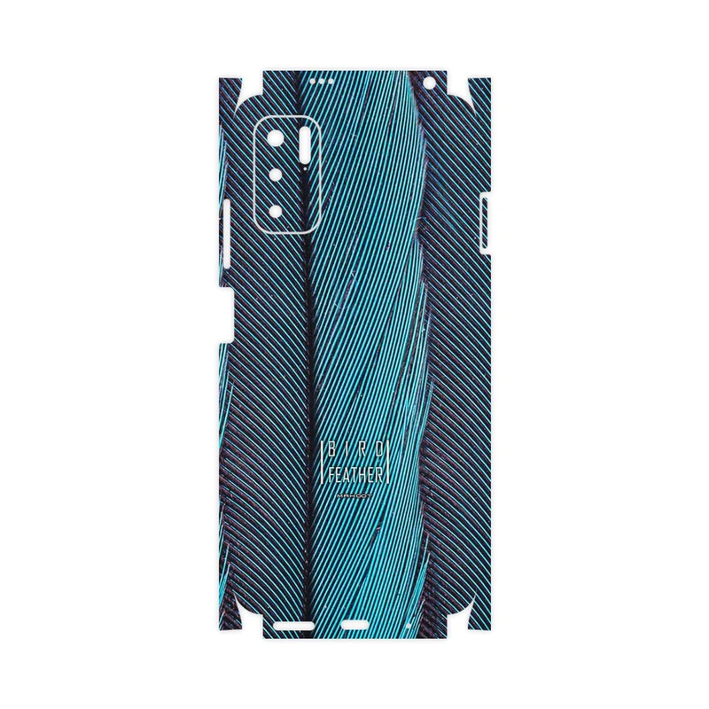برچسب پوششی ماهوت مدل Turquoise feathers-FullSkin مناسب برای گوشی موبایل شیائومی Redmi Note 10 5G