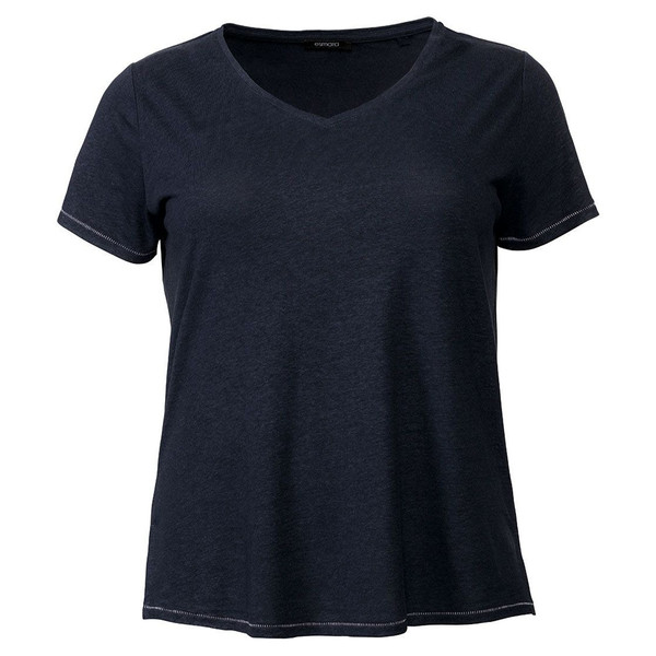 تی شرت آستین کوتاه زنانه اسمارا مدل 313237 رنگ سرمه ای