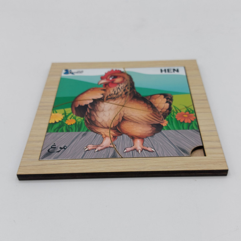 پازل 4 تکه مدل P4-042 طرح حیوان مرغ