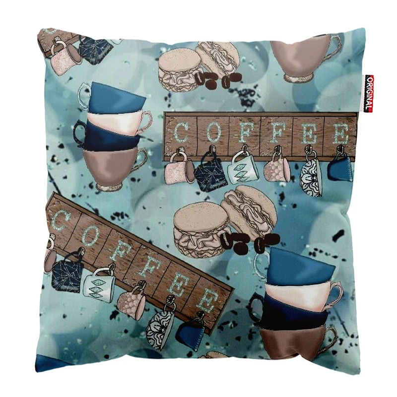 کوسن پاد آفرین طرح قهوه کد 1702 سایز 30*30 سانتی متر