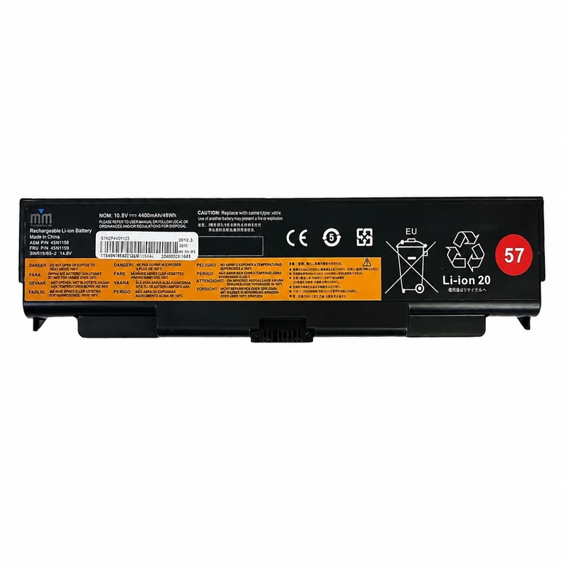 باتری لپ‌تاپ 6 سلولی دابل ام مدل 45N1160 مناسب برای لپ تاپ Thinkpad T440P 	