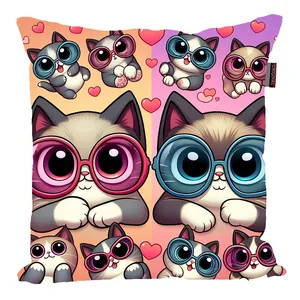 کوسن پاد آفرین مدل فانتزی طرح عروسکی گربه کد PK30552