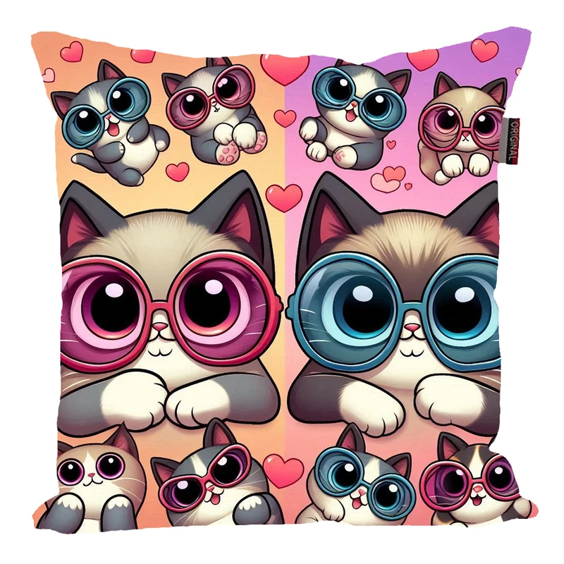 کوسن پاد آفرین مدل فانتزی طرح عروسکی گربه کد PK30552