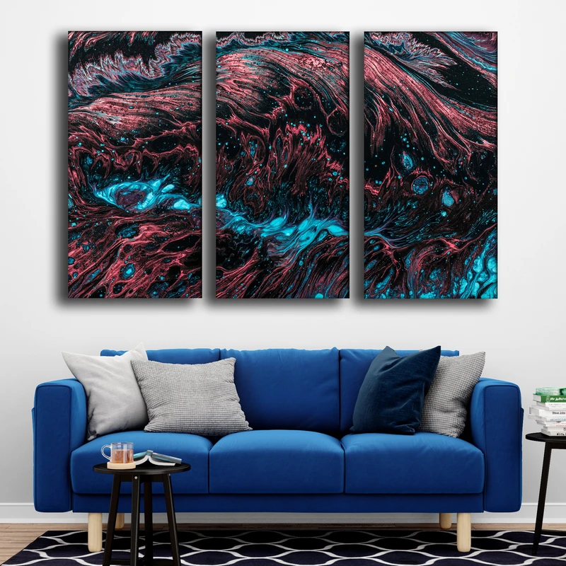 تابلو شاسی 3 تکه آرت سون طرح مدرن مدل 3T011