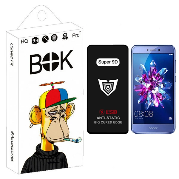 محافظ صفحه نمایش بوک مدل Super 9D مناسب برای گوشی موبایل هوآوی 8 Lite