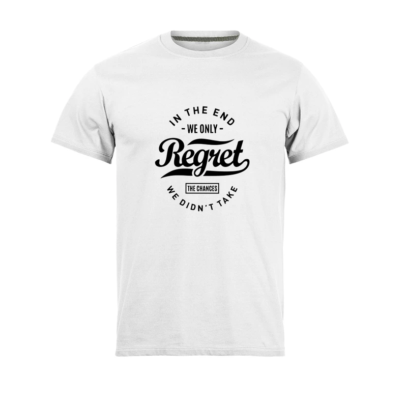 تی شرت آستین کوتاه مردانه مدل  in the end_N1_0222 رنگ سفید