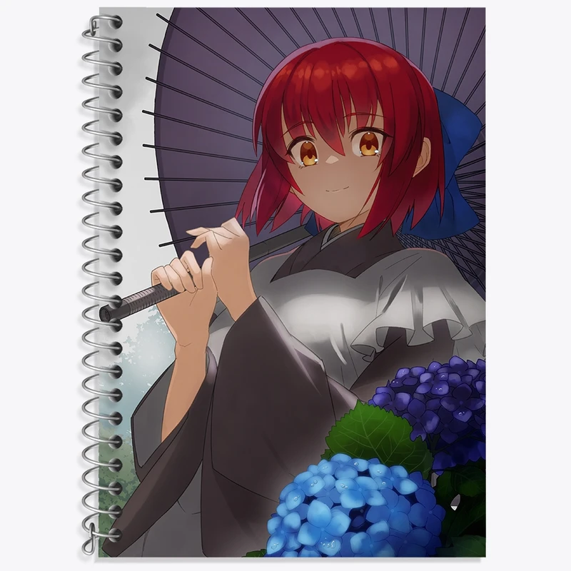 دفتر زبان 50 برگ خندالو مدل سه خط طرح بازی تسوکی هیمه‌ (Tsukihime) کد 34506