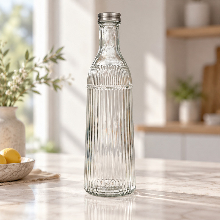 بطری آب لیمون مدل شیاردار کد NEW2274 گنجایش 1 لیتر