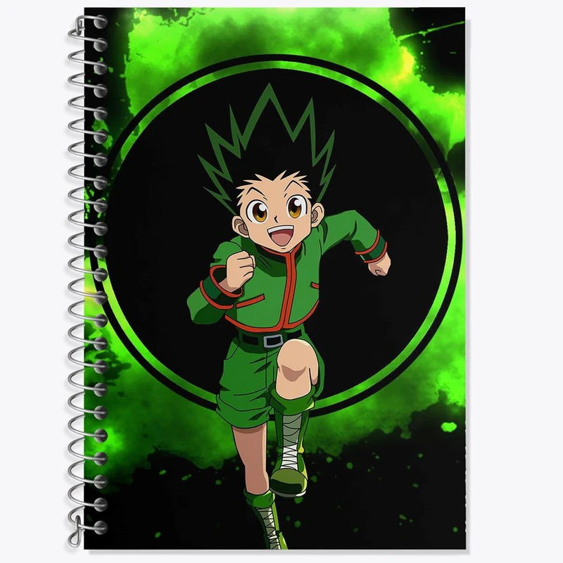 دفتر زبان 50 برگ خندالو مدل سه خط طرح گون انیمه هانتر ایکس هانتر Hunter × Hunter کد 10736
