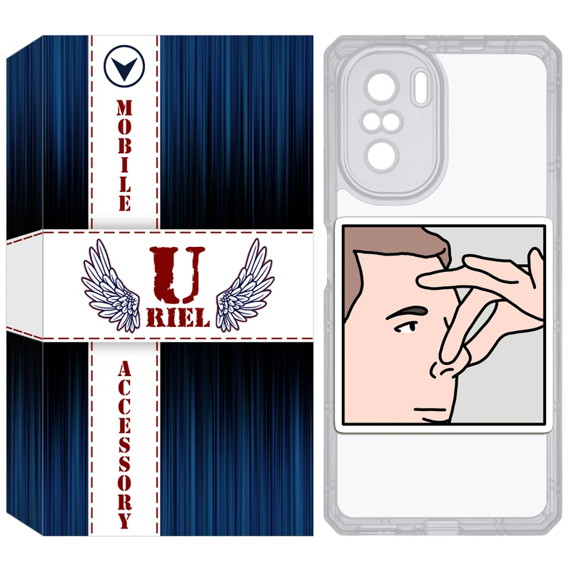 کاور یوریل مدل Clear کد 87 طرح دماغ مناسب برای گوشی موبایل شیائومی Poco F3 / Redmi K40 / Mi 11i