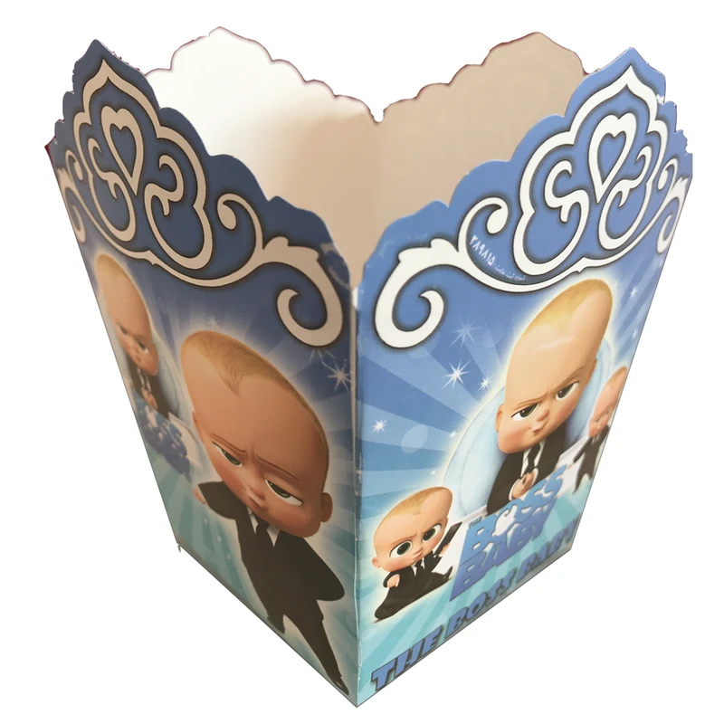 ظرف پاپ کورن مسترتم طرح بچه رئیس پلاس بسته 10 عددی