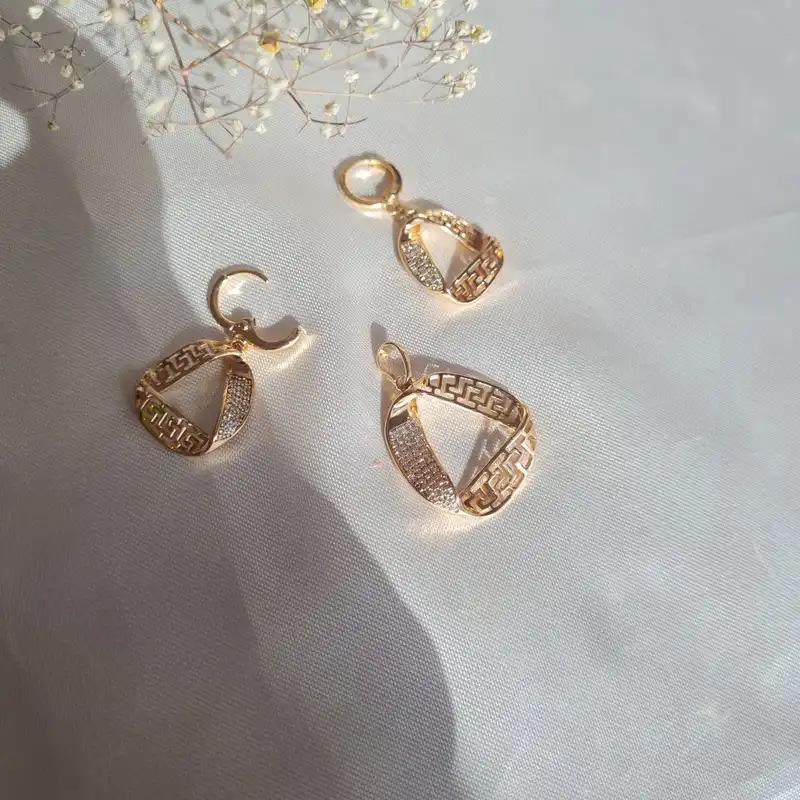 نیم ست زنانه ژوپینگ مدل مثلث نگین دار