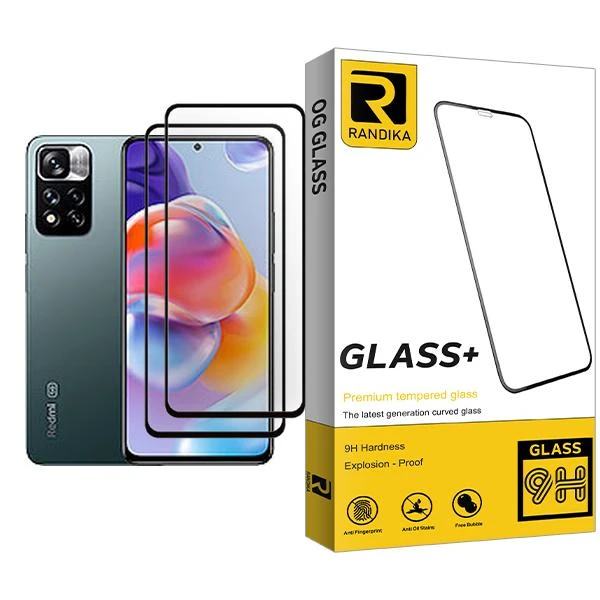 محافظ صفحه نمایش راندیکا مدل Glass MIX002 مناسب برای گوشی موبایل شیائومی Redmi Note 11 Pro+ 5G بسته دو عددی