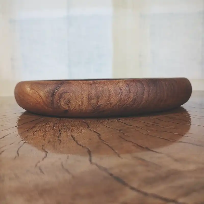 بشقاب چوبی مدل نیلوفر