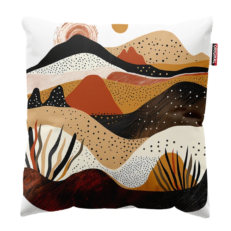 کوسن پاد آفرین مدل مینیمال طرح بوهو کد PK301801 سایز 30*30 سانتی متر