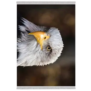 فرش پارچه‌ای دفه مدل فرشینه شانل مخمل طرح فانتزی کد 7032