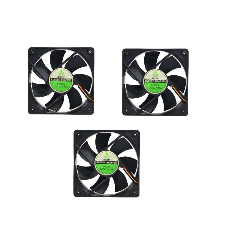 فن کیس گرین مدل S12025L بسته 3 عددی فن کیس گرین مدل S12025L بسته 3 عددی