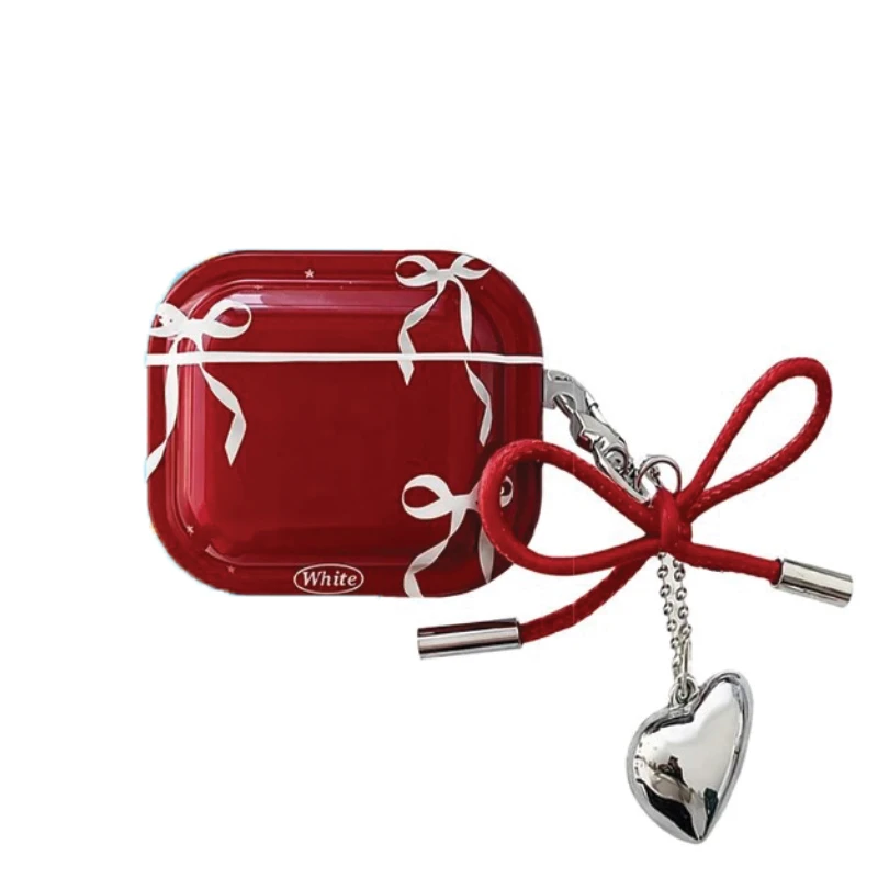 کاور مدل چری پاپیون و ستاره مناسب برای کیس اپل AirPods 3 به همراه آویز