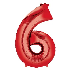  بادکنک فویلی طرح عدد 6