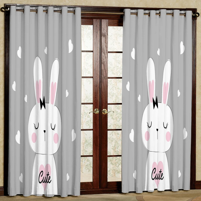 پرده مدل خرگوش مخمل پانچی کد 1746 سایز 140x280 سانتی متر