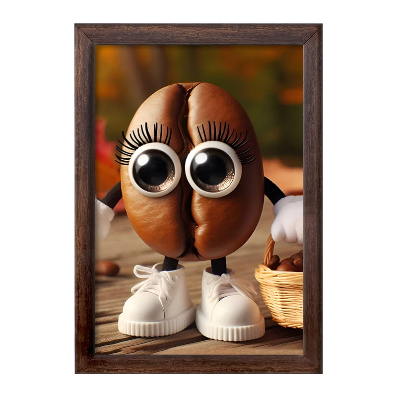 تابلو خندالو طرح دانه ی قهوه کیوت کد F7563