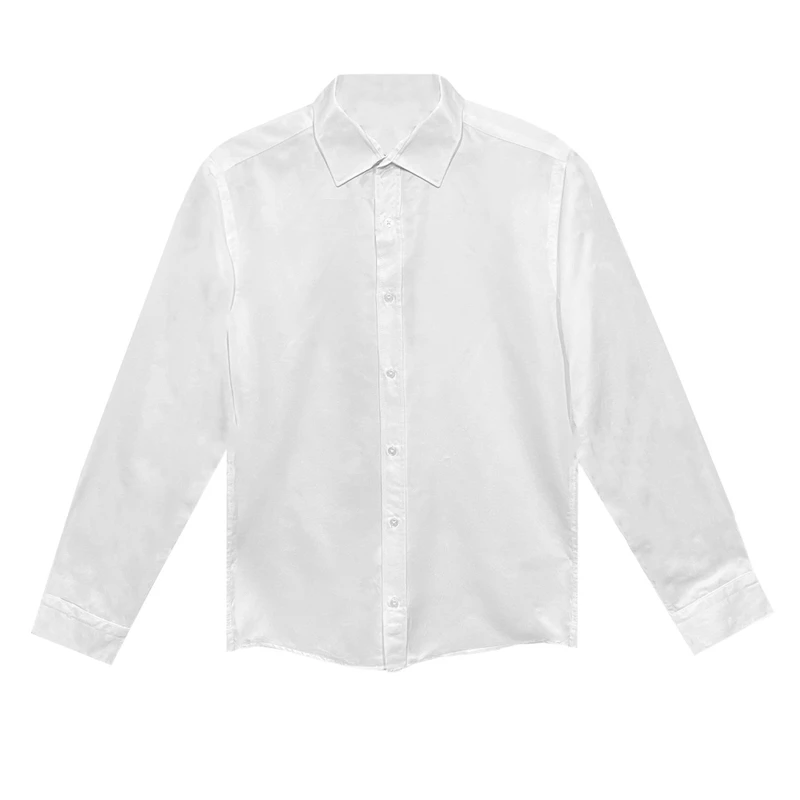 شومیز آستین بلند یقه برگردان زنانه مدل 25314 رنگ سفید