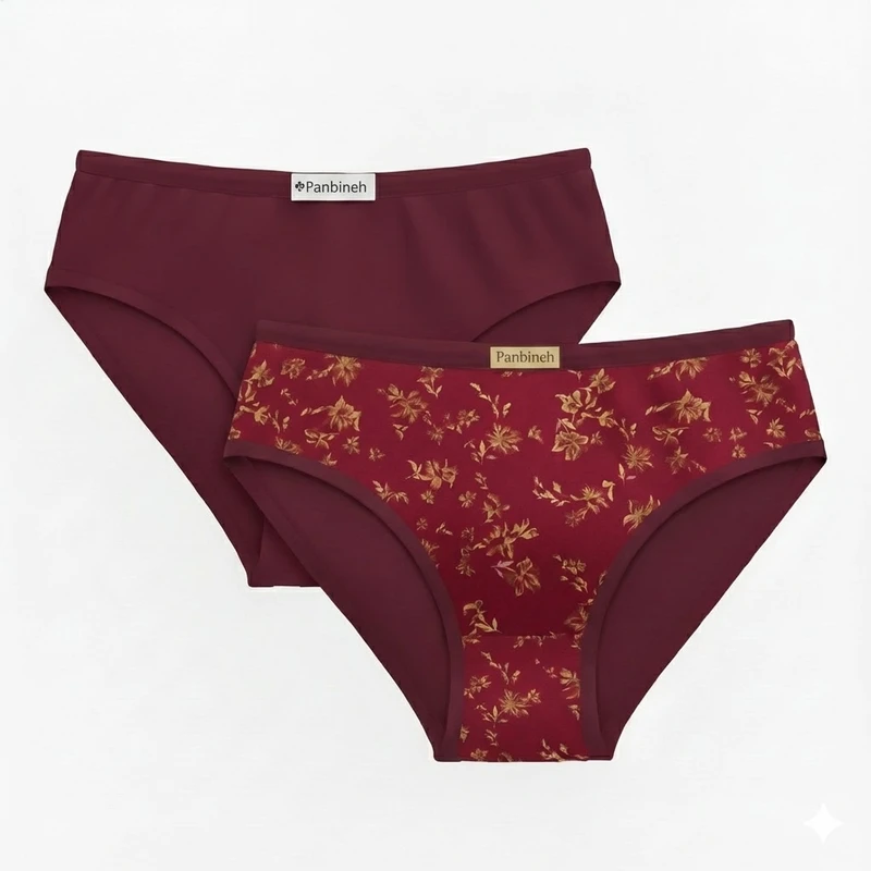 شورت زنانه پنبینه مدل نخ پنبه بسته 2 عددی