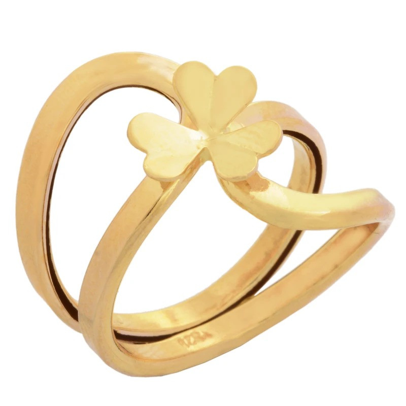 انگشتر طلا 18 عیار زنانه طلای مستجابی مدل گل T276  سایز 56