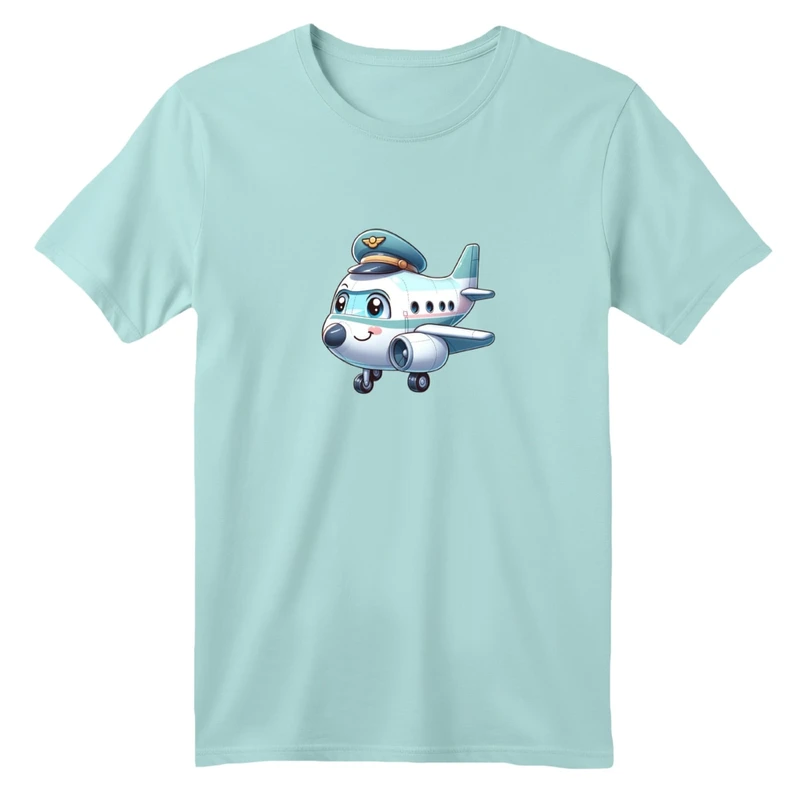تی شرت آستین کوتاه بچگانه مدل هواپیما کارتونی کد01  