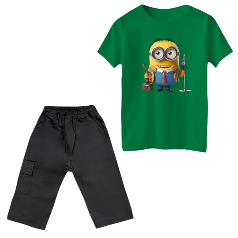 ست تی‌شرت و شلوارک پسرانه مدل مینیون کد 9