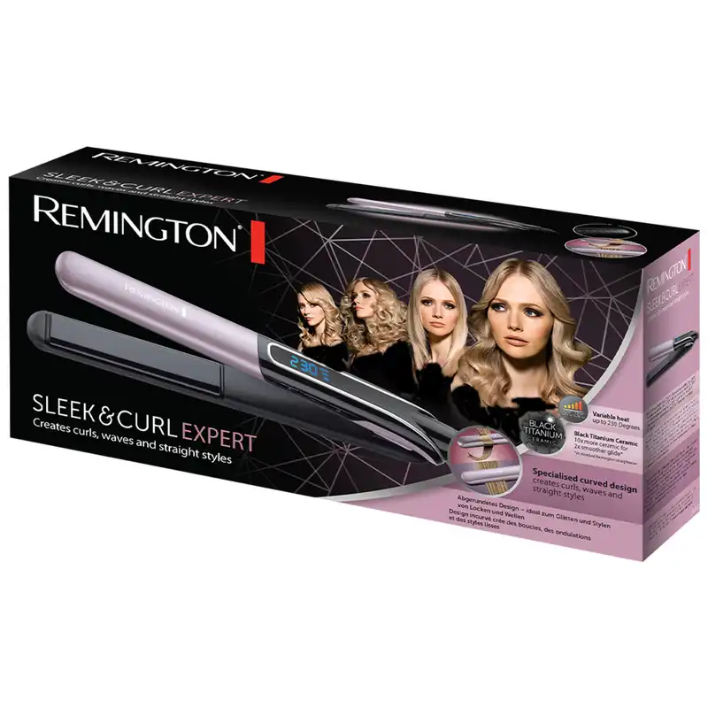 اتو و حالت دهنده ی مو رمینگتون مدل S6700 SLEEK & CURL EXPERT