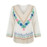 بلوز آستین بلند یقه هفت زنانه مدل hendi