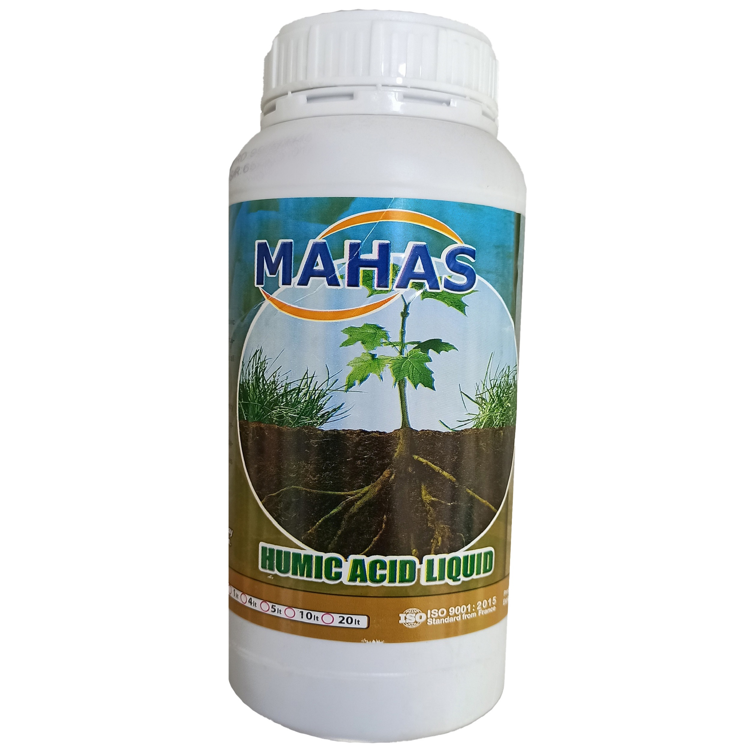 کود هیومیک اسید مایع ماهاس مدل ma1 حجم 1 لیتر