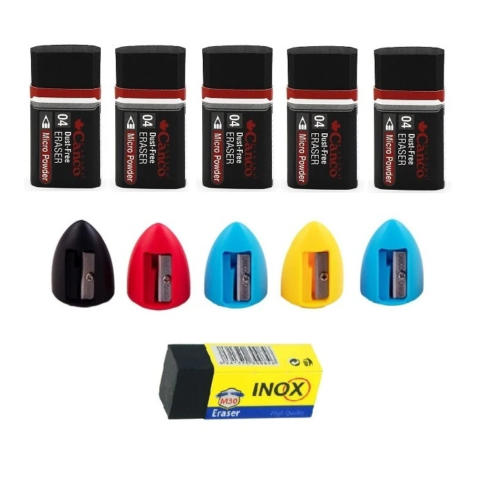 تراش مدل  YTR654 به همراه پاک کن  مجموعه 11 عددی