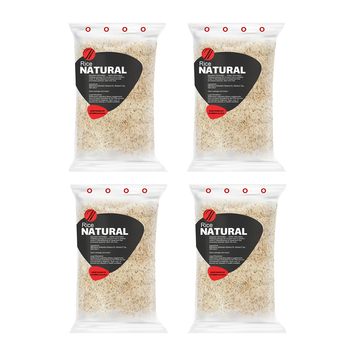 برنج پاکستانی اعلا نچرال - 1 کیلوگرم بسته 4 عددی