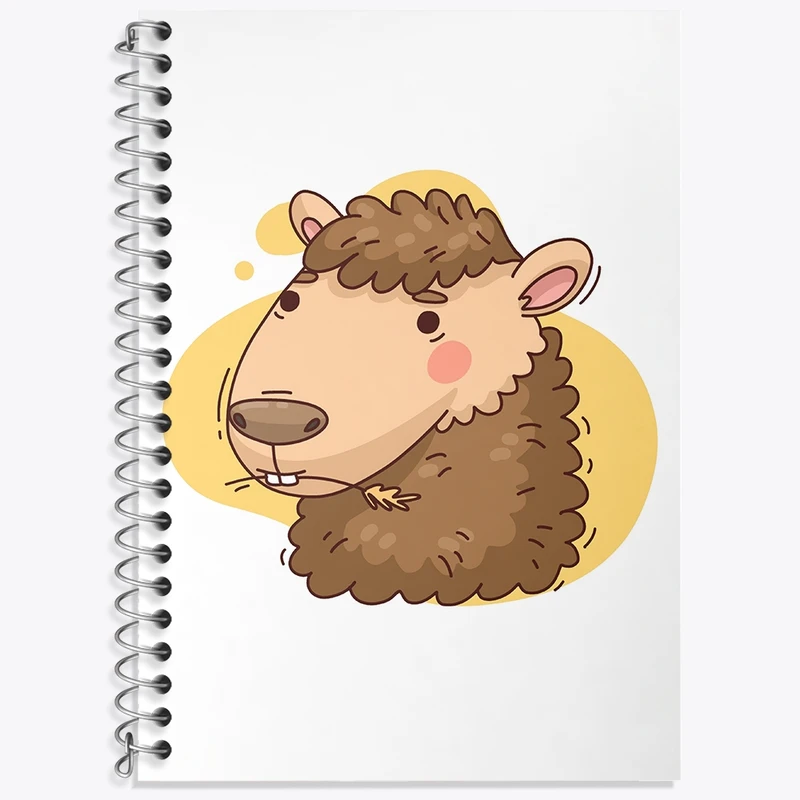 دفتر زبان 50 برگ خندالو مدل سه خط طرح شتر حیوانات بامزه کد 37169