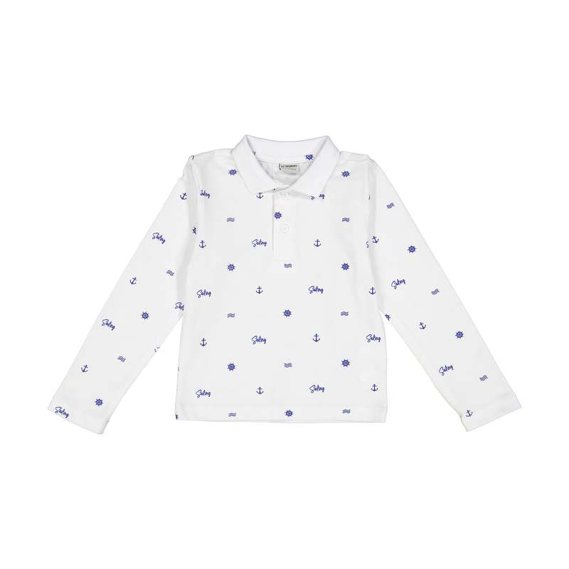 پولوشرت پسرانه ال سی وایکیکی مدل 0SL993Z4-LU7-WHITEPRINTED